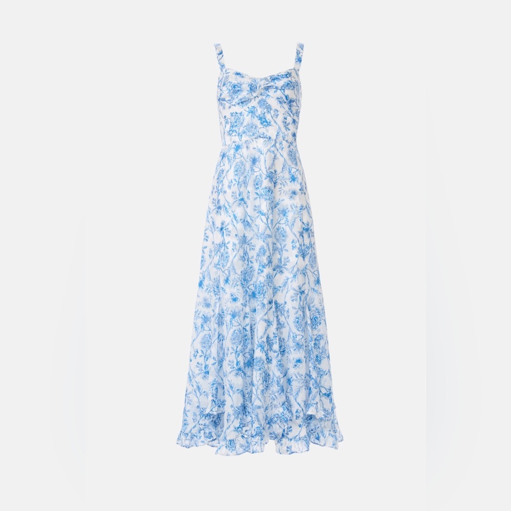 Hutch Blue and White Floral Maxi Dress